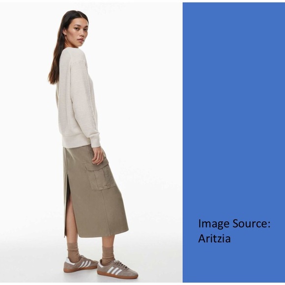 Wilfred Free soft timeless sweater, cream, large, fits more like M - Picture 3 of 9